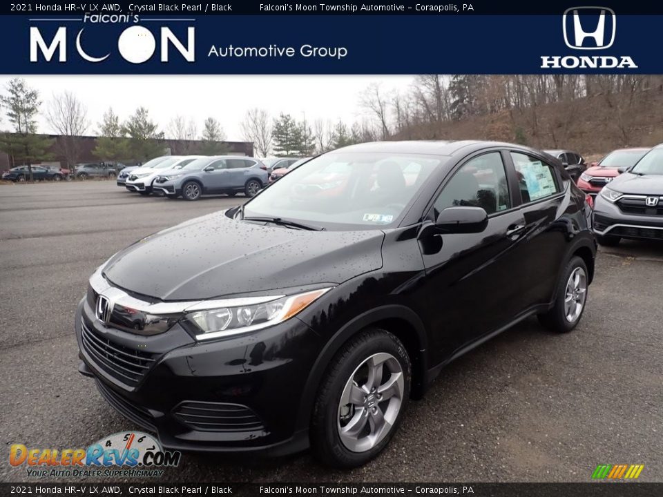 2021 Honda HR-V LX AWD Crystal Black Pearl / Black Photo #1