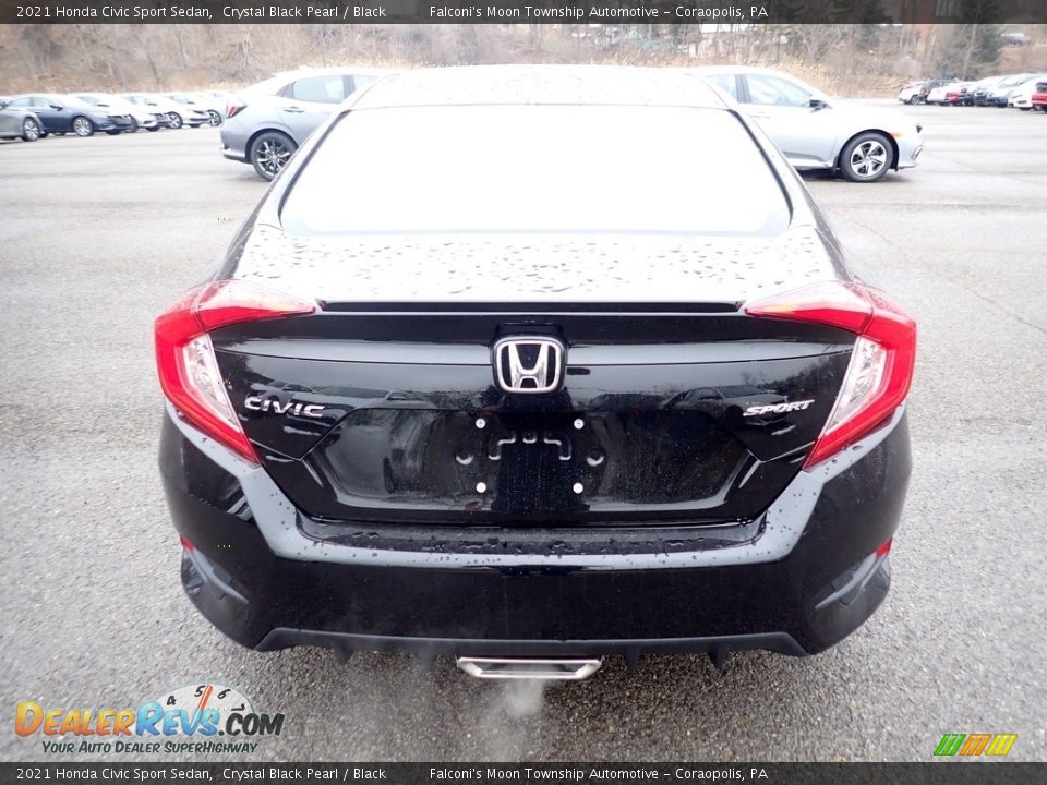 2021 Honda Civic Sport Sedan Crystal Black Pearl / Black Photo #4