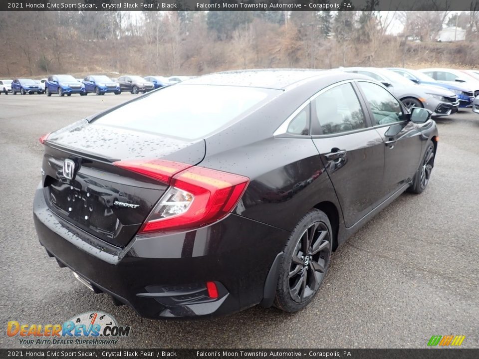 2021 Honda Civic Sport Sedan Crystal Black Pearl / Black Photo #5