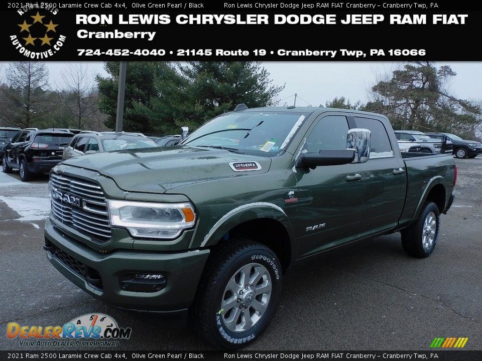 2021 Ram 2500 Laramie Crew Cab 4x4 Olive Green Pearl / Black Photo #1