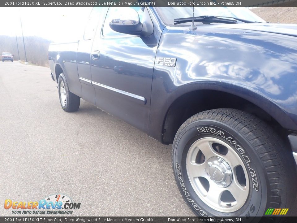 2001 Ford F150 XLT SuperCab Deep Wedgewood Blue Metallic / Medium Graphite Photo #3