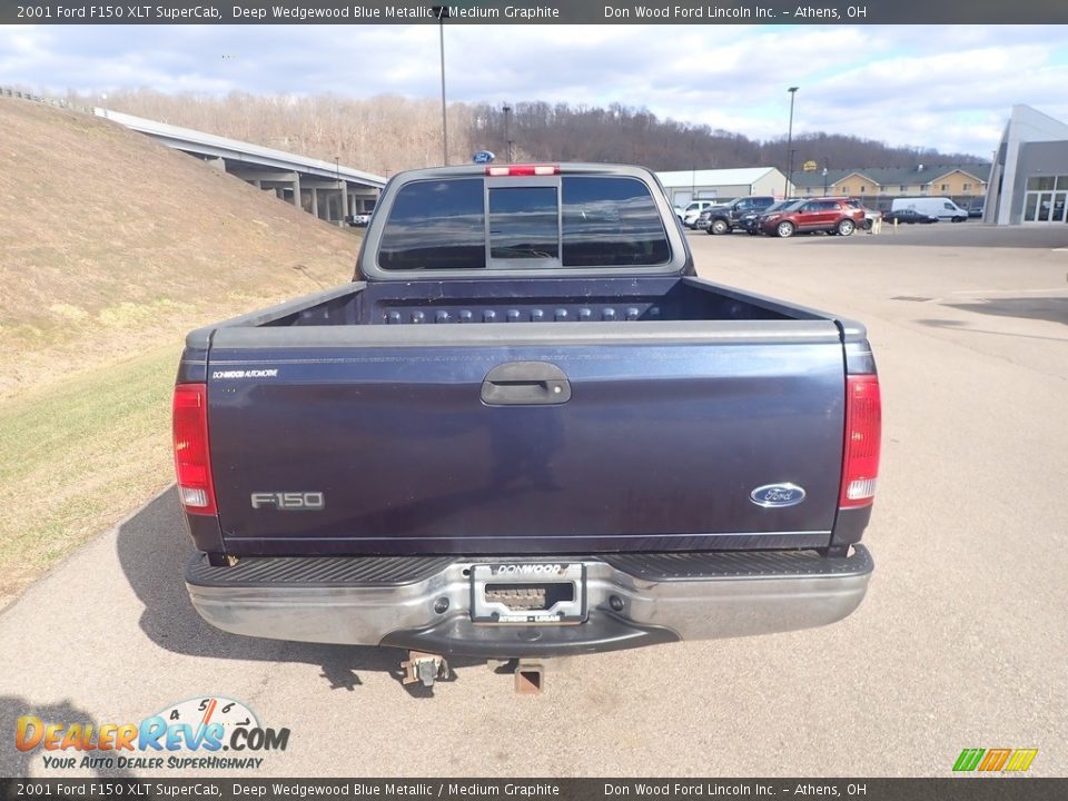 2001 Ford F150 XLT SuperCab Deep Wedgewood Blue Metallic / Medium Graphite Photo #10