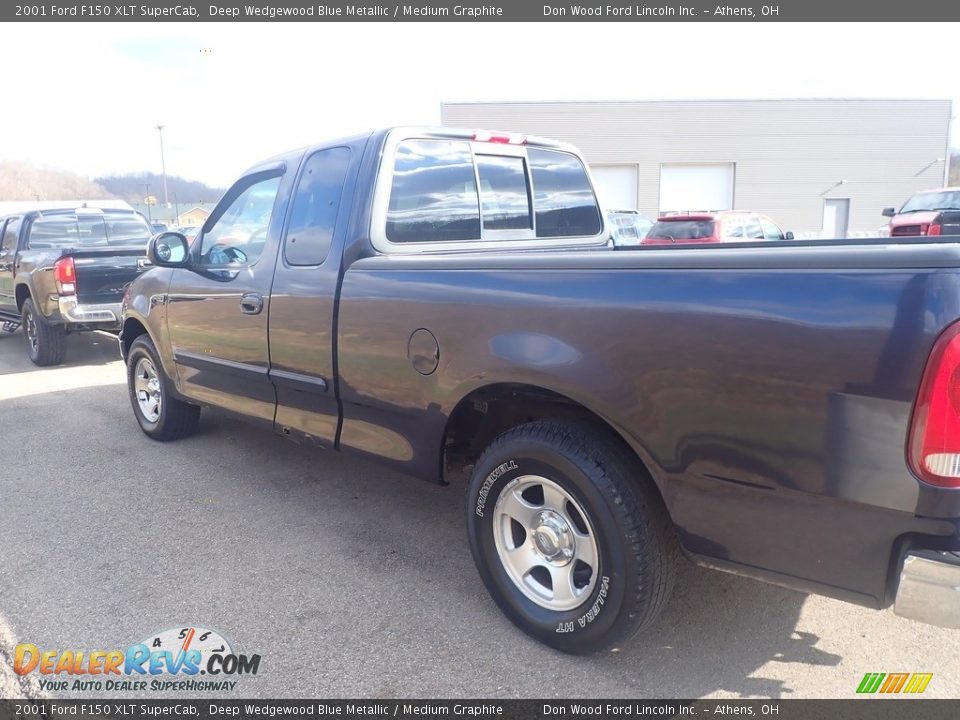 2001 Ford F150 XLT SuperCab Deep Wedgewood Blue Metallic / Medium Graphite Photo #13