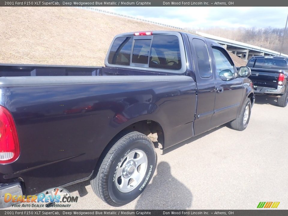 2001 Ford F150 XLT SuperCab Deep Wedgewood Blue Metallic / Medium Graphite Photo #14