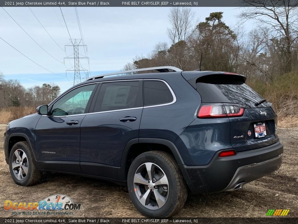 2021 Jeep Cherokee Limited 4x4 Slate Blue Pearl / Black Photo #6