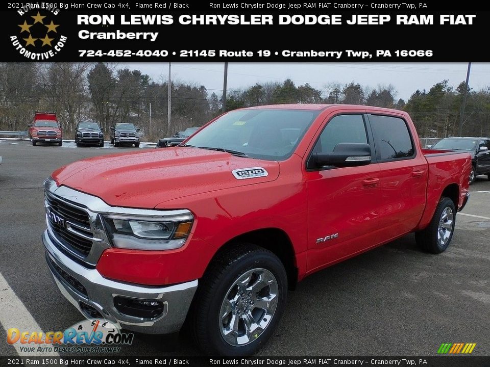 2021 Ram 1500 Big Horn Crew Cab 4x4 Flame Red / Black Photo #1