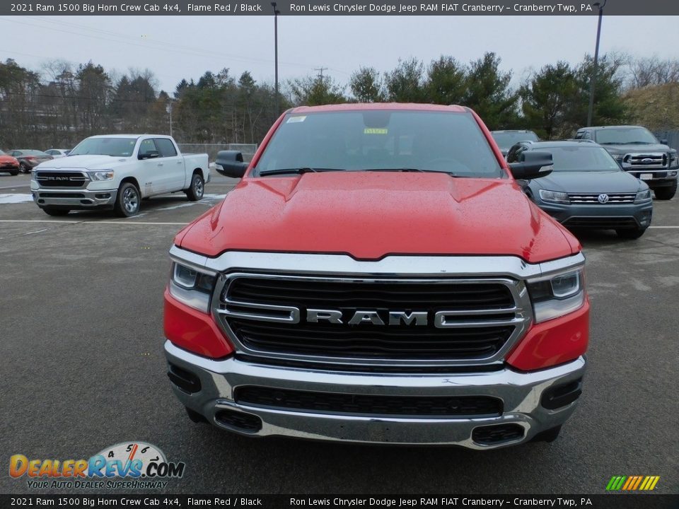 2021 Ram 1500 Big Horn Crew Cab 4x4 Flame Red / Black Photo #2