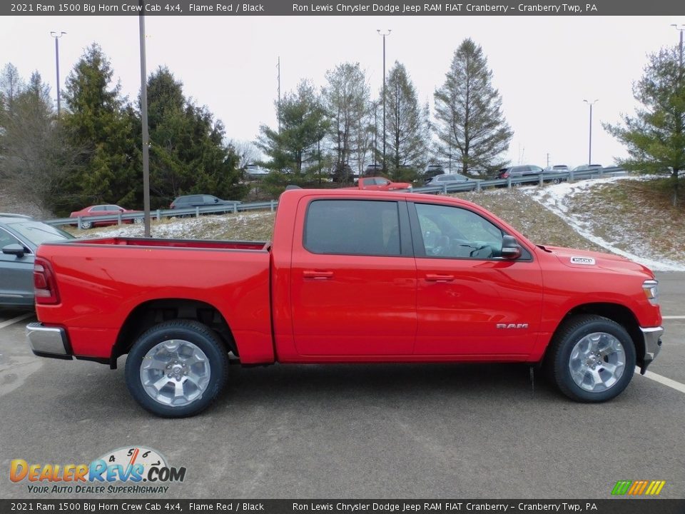 2021 Ram 1500 Big Horn Crew Cab 4x4 Flame Red / Black Photo #4