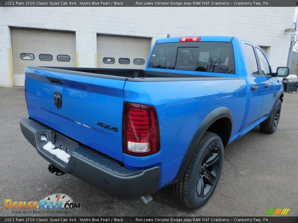 2021 Ram 1500 Classic Quad Cab 4x4 Hydro Blue Pearl / Black Photo #5