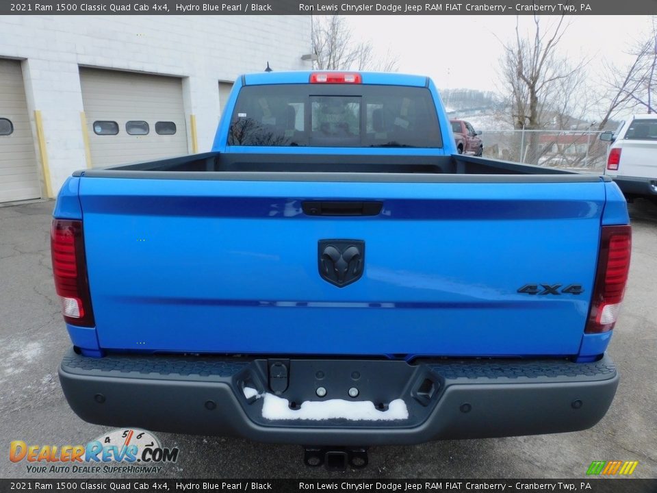2021 Ram 1500 Classic Quad Cab 4x4 Hydro Blue Pearl / Black Photo #6