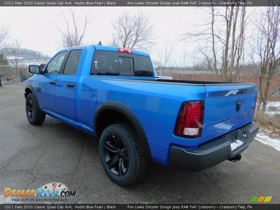 2021 Ram 1500 Classic Quad Cab 4x4 Hydro Blue Pearl / Black Photo #8