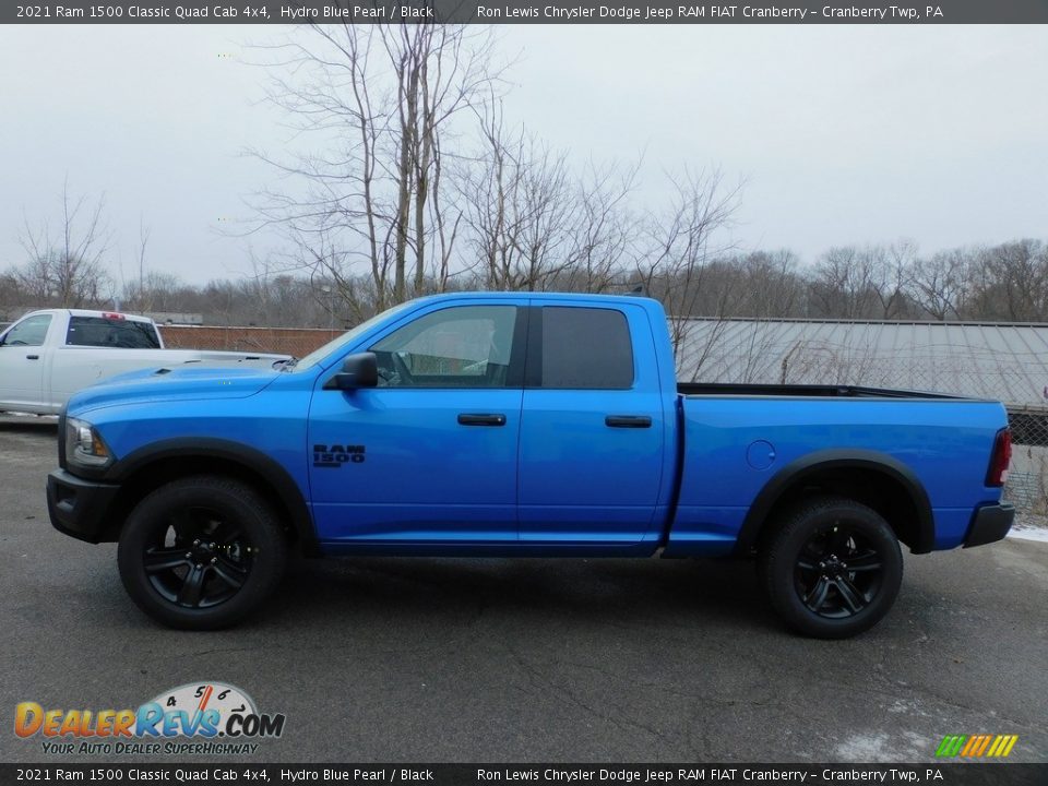 2021 Ram 1500 Classic Quad Cab 4x4 Hydro Blue Pearl / Black Photo #9