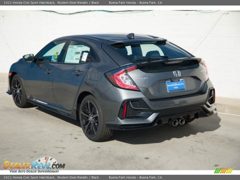 2021 Honda Civic Sport Hatchback Modern Steel Metallic / Black Photo #2