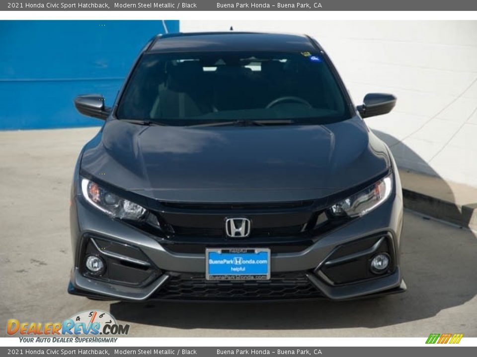 2021 Honda Civic Sport Hatchback Modern Steel Metallic / Black Photo #3