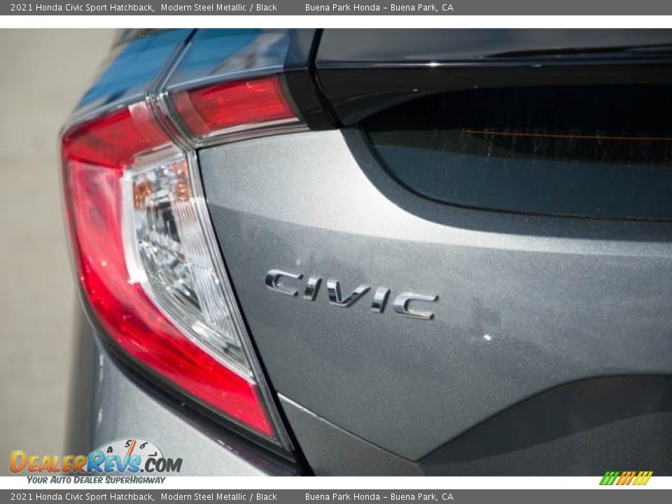 2021 Honda Civic Sport Hatchback Modern Steel Metallic / Black Photo #6