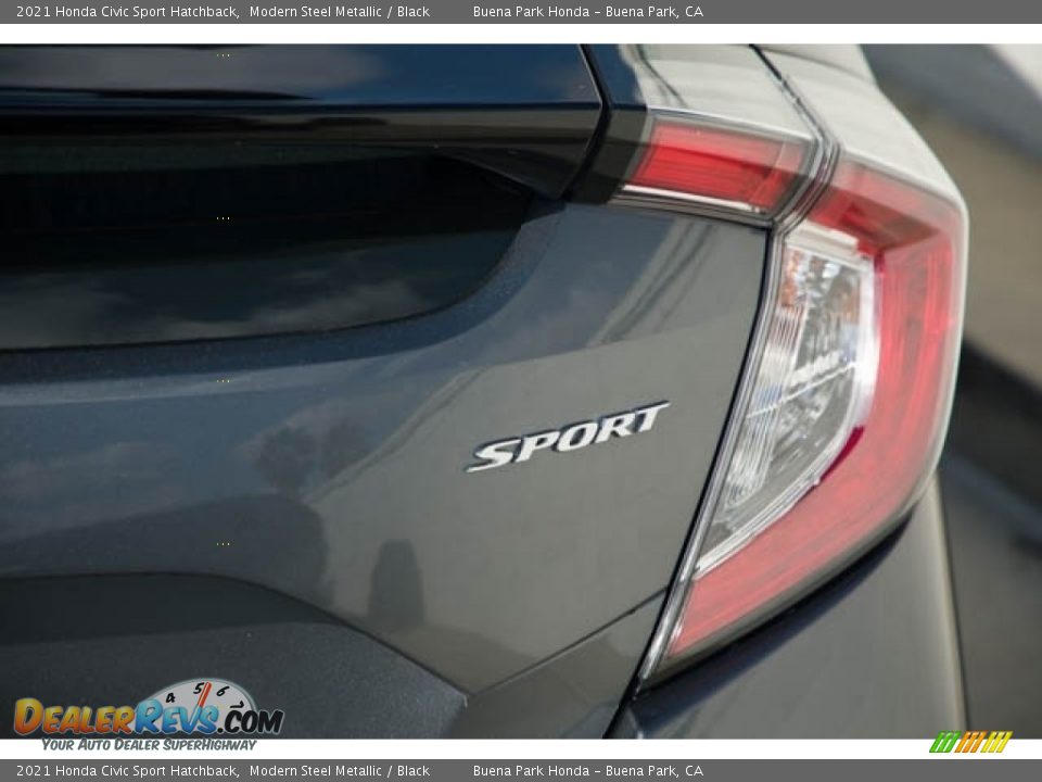 2021 Honda Civic Sport Hatchback Modern Steel Metallic / Black Photo #7