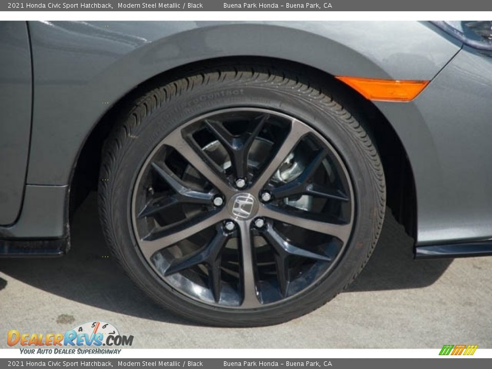2021 Honda Civic Sport Hatchback Modern Steel Metallic / Black Photo #11
