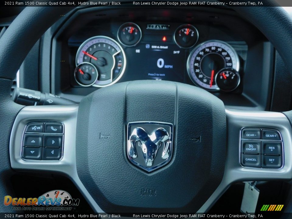 2021 Ram 1500 Classic Quad Cab 4x4 Hydro Blue Pearl / Black Photo #19
