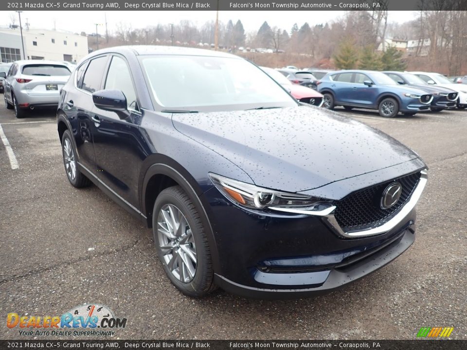 2021 Mazda CX-5 Grand Touring AWD Deep Crystal Blue Mica / Black Photo #3