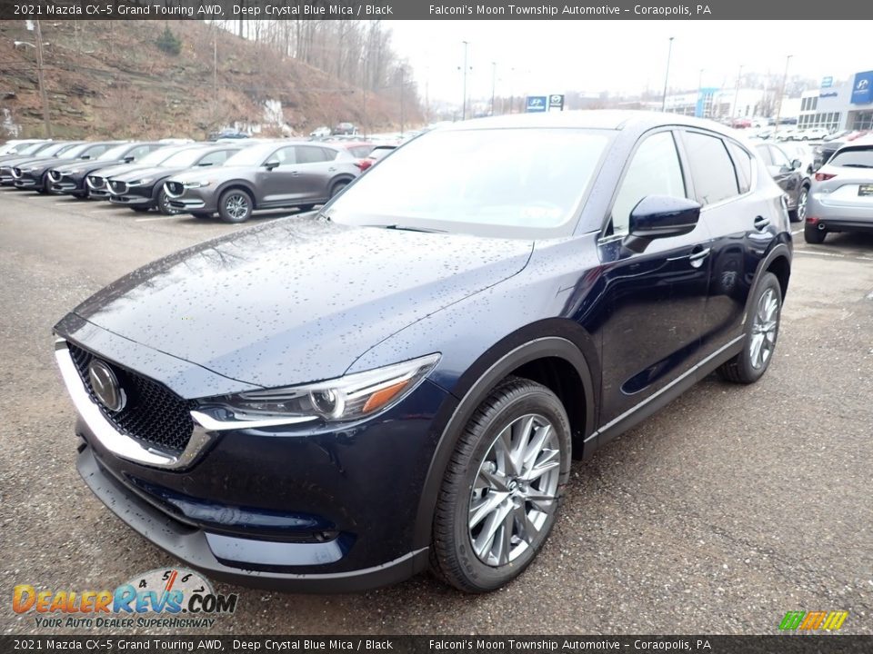 2021 Mazda CX-5 Grand Touring AWD Deep Crystal Blue Mica / Black Photo #5