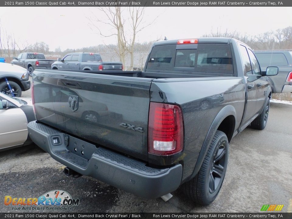 2021 Ram 1500 Classic Quad Cab 4x4 Diamond Black Crystal Pearl / Black Photo #5