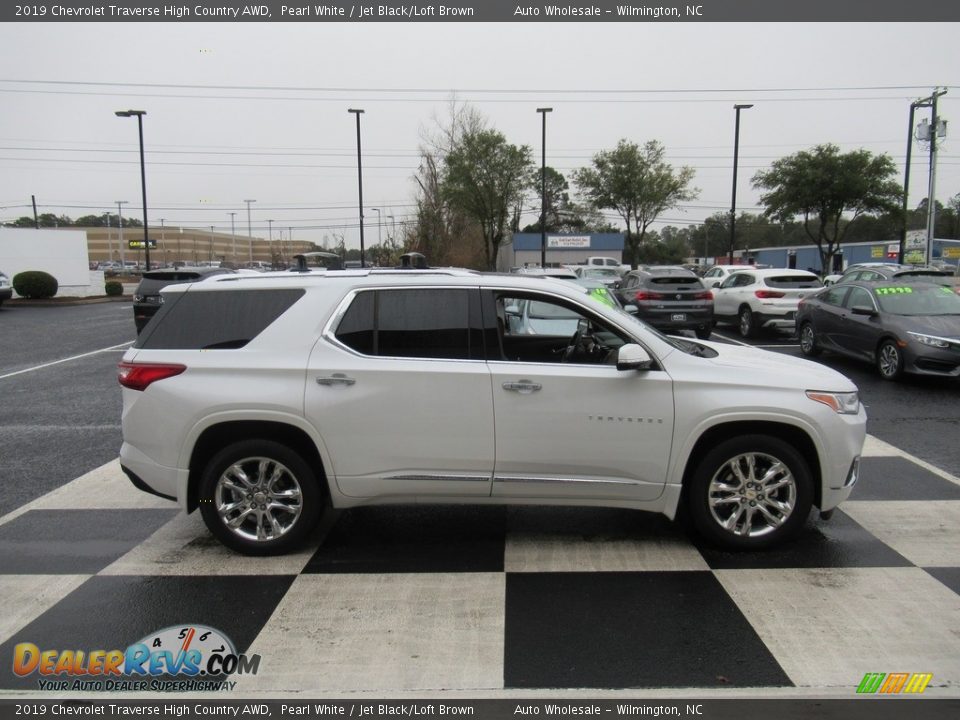 2019 Chevrolet Traverse High Country AWD Pearl White / Jet Black/Loft Brown Photo #3