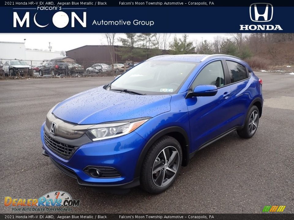 2021 Honda HR-V EX AWD Aegean Blue Metallic / Black Photo #1