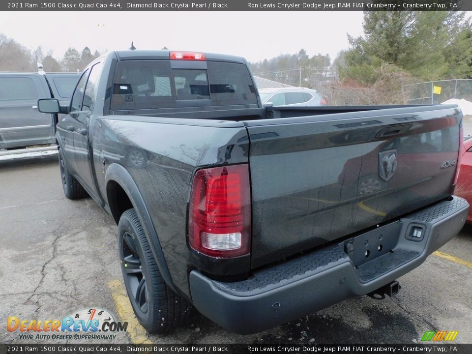 2021 Ram 1500 Classic Quad Cab 4x4 Diamond Black Crystal Pearl / Black Photo #8