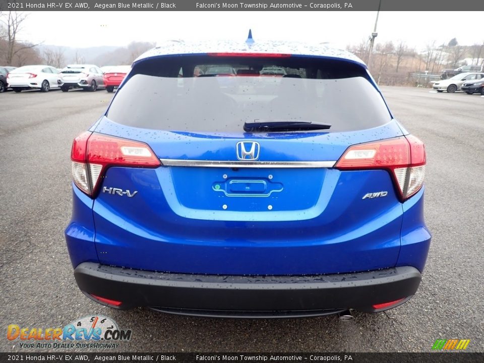 2021 Honda HR-V EX AWD Aegean Blue Metallic / Black Photo #4