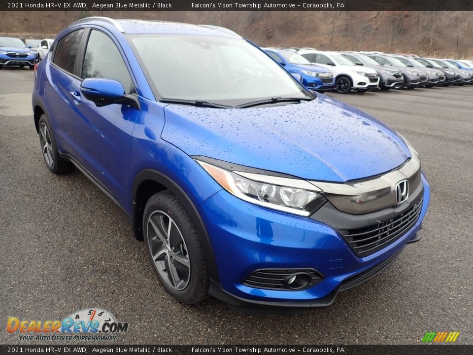 2021 Honda HR-V EX AWD Aegean Blue Metallic / Black Photo #6