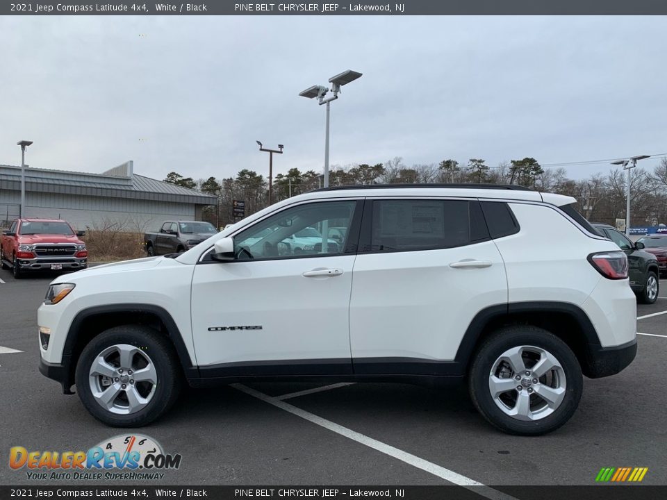 2021 Jeep Compass Latitude 4x4 White / Black Photo #4