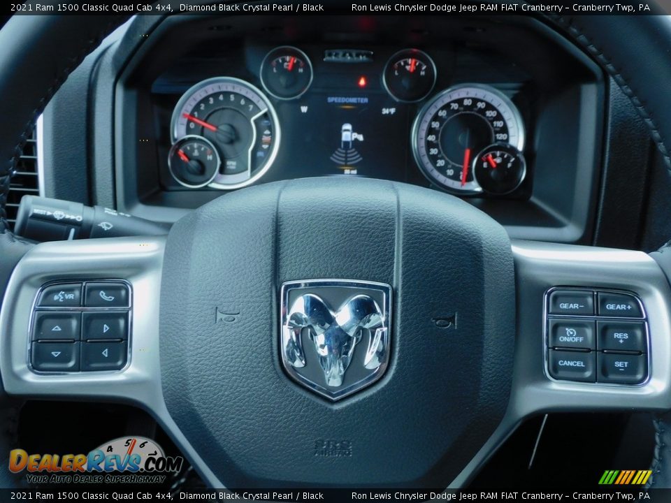 2021 Ram 1500 Classic Quad Cab 4x4 Diamond Black Crystal Pearl / Black Photo #19