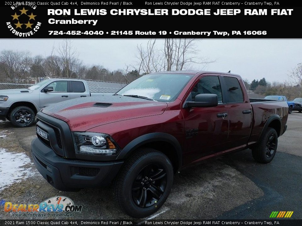 2021 Ram 1500 Classic Quad Cab 4x4 Delmonico Red Pearl / Black Photo #1