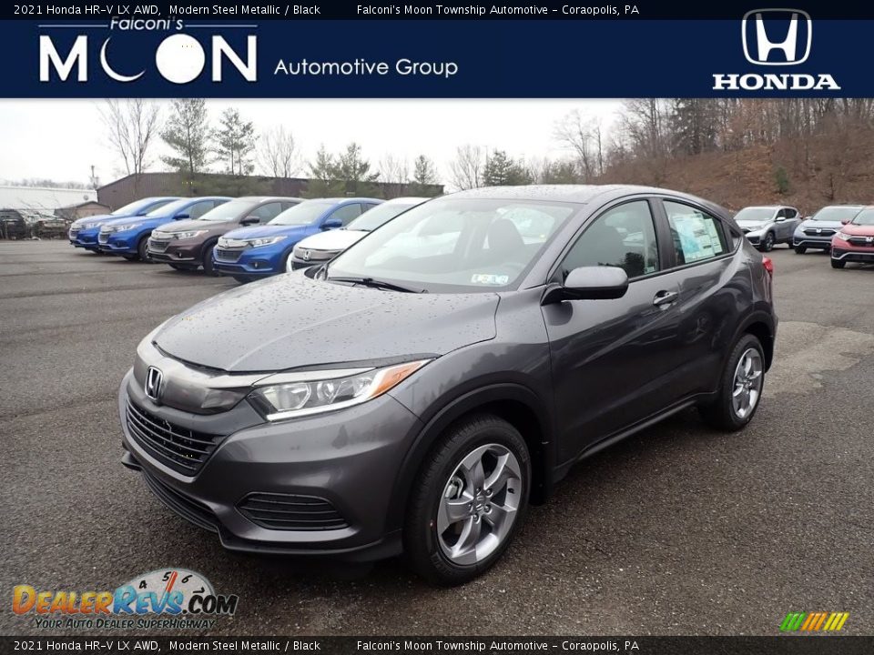 2021 Honda HR-V LX AWD Modern Steel Metallic / Black Photo #1