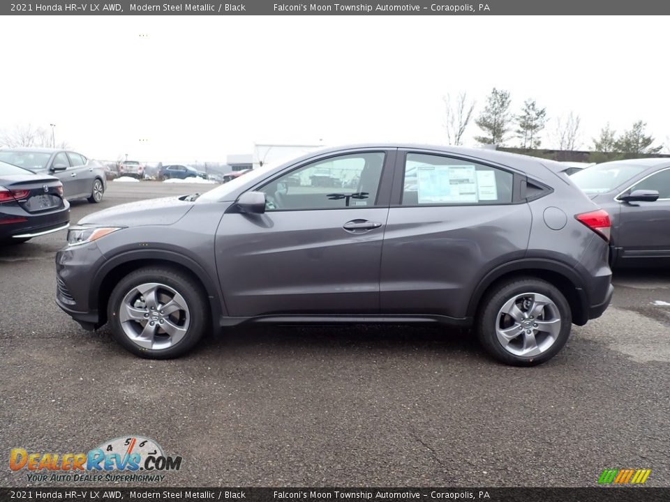 2021 Honda HR-V LX AWD Modern Steel Metallic / Black Photo #2