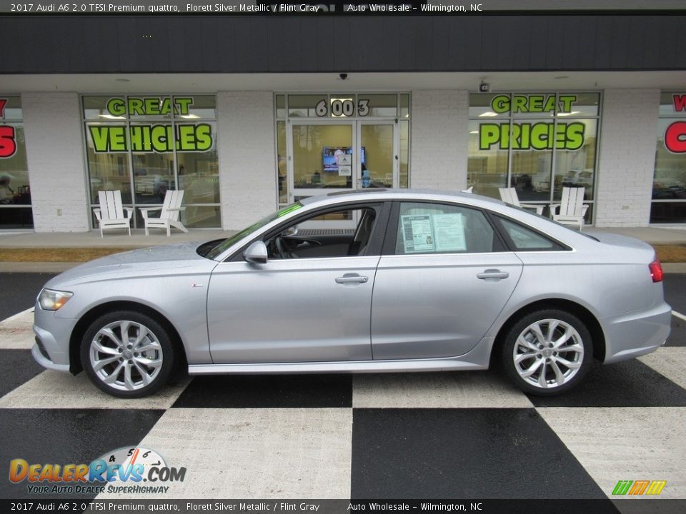 2017 Audi A6 2.0 TFSI Premium quattro Florett Silver Metallic / Flint Gray Photo #1