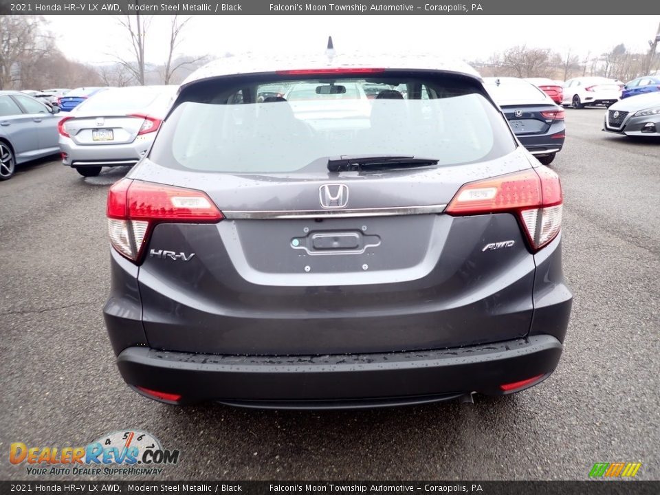 2021 Honda HR-V LX AWD Modern Steel Metallic / Black Photo #4