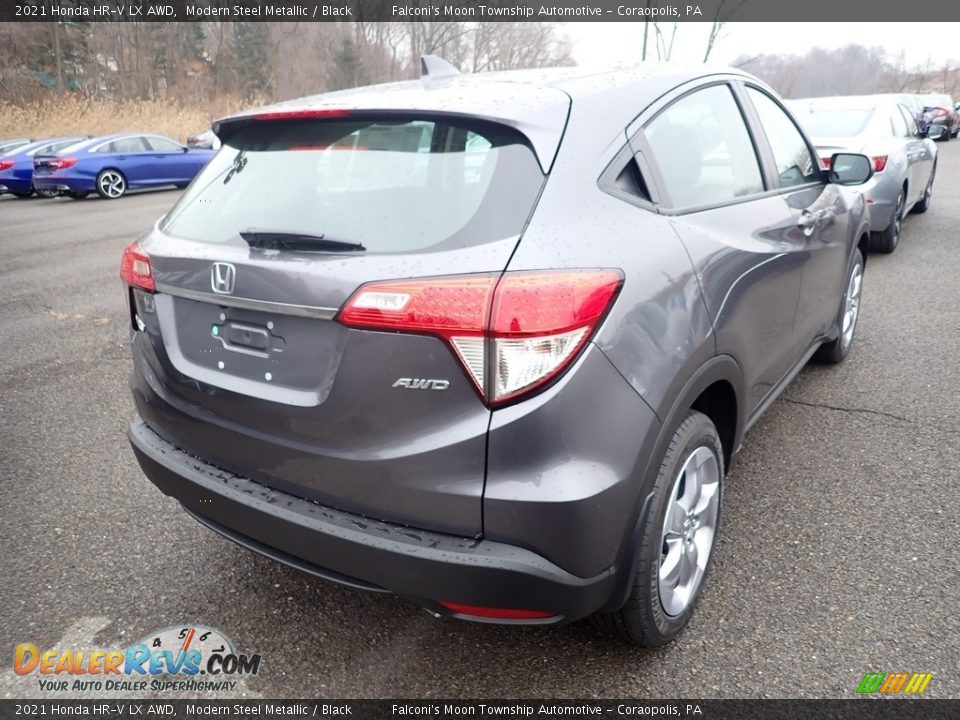 2021 Honda HR-V LX AWD Modern Steel Metallic / Black Photo #5