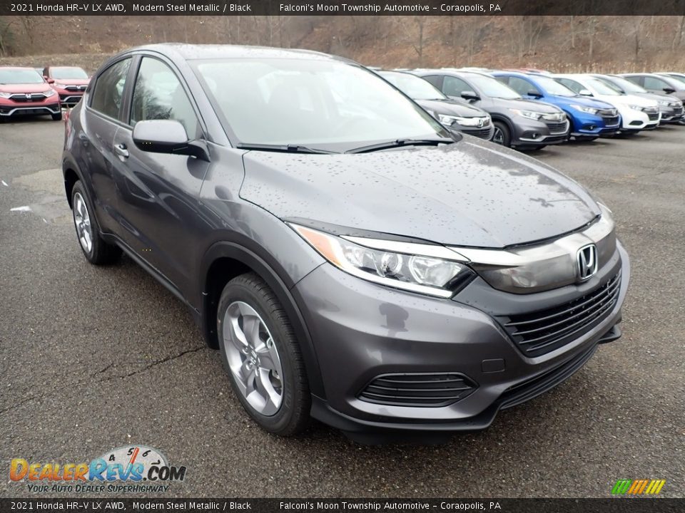 2021 Honda HR-V LX AWD Modern Steel Metallic / Black Photo #6