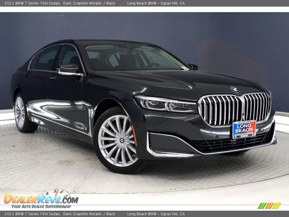 2021 BMW 7 Series 740i Sedan Dark Graphite Metallic / Black Photo #1