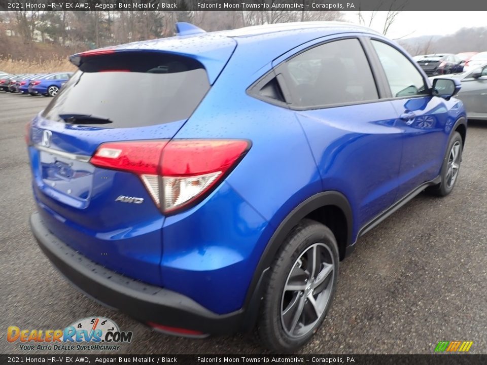 2021 Honda HR-V EX AWD Aegean Blue Metallic / Black Photo #5