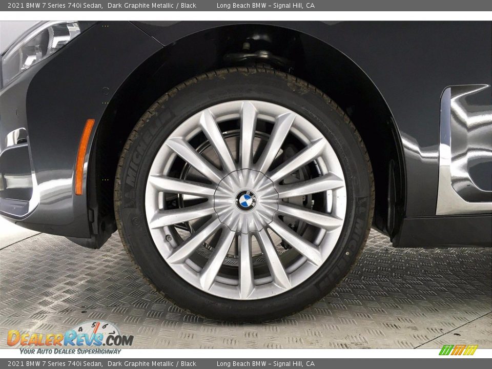 2021 BMW 7 Series 740i Sedan Dark Graphite Metallic / Black Photo #12