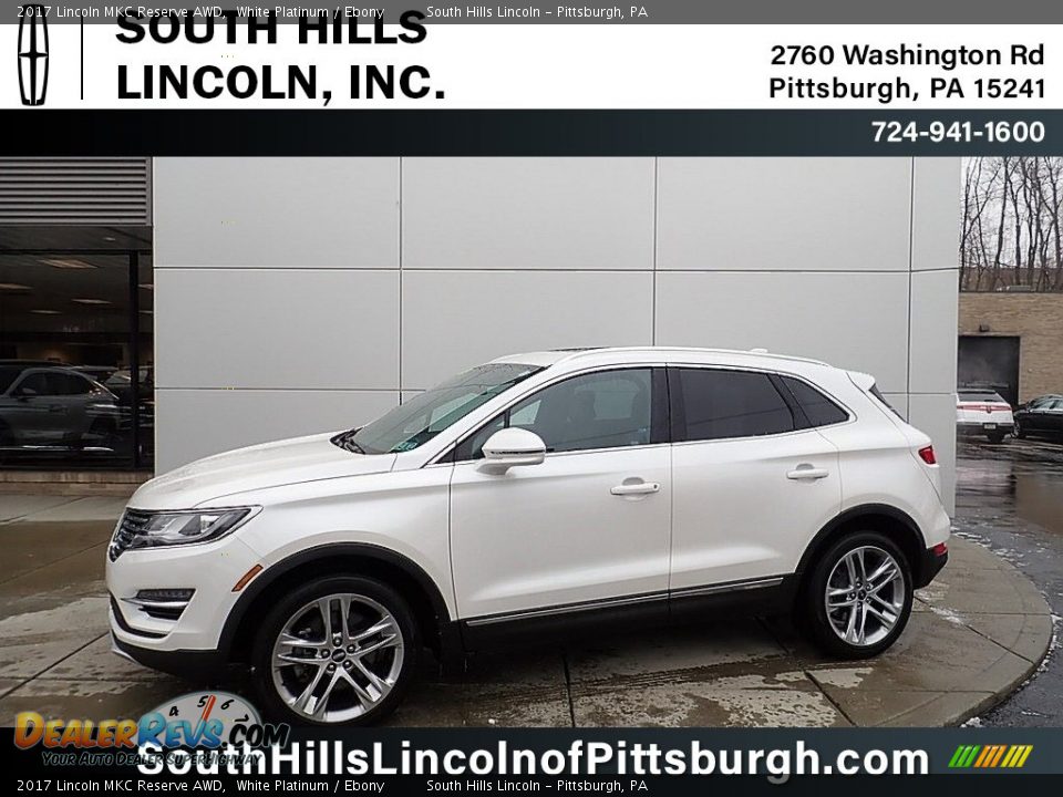 2017 Lincoln MKC Reserve AWD White Platinum / Ebony Photo #1