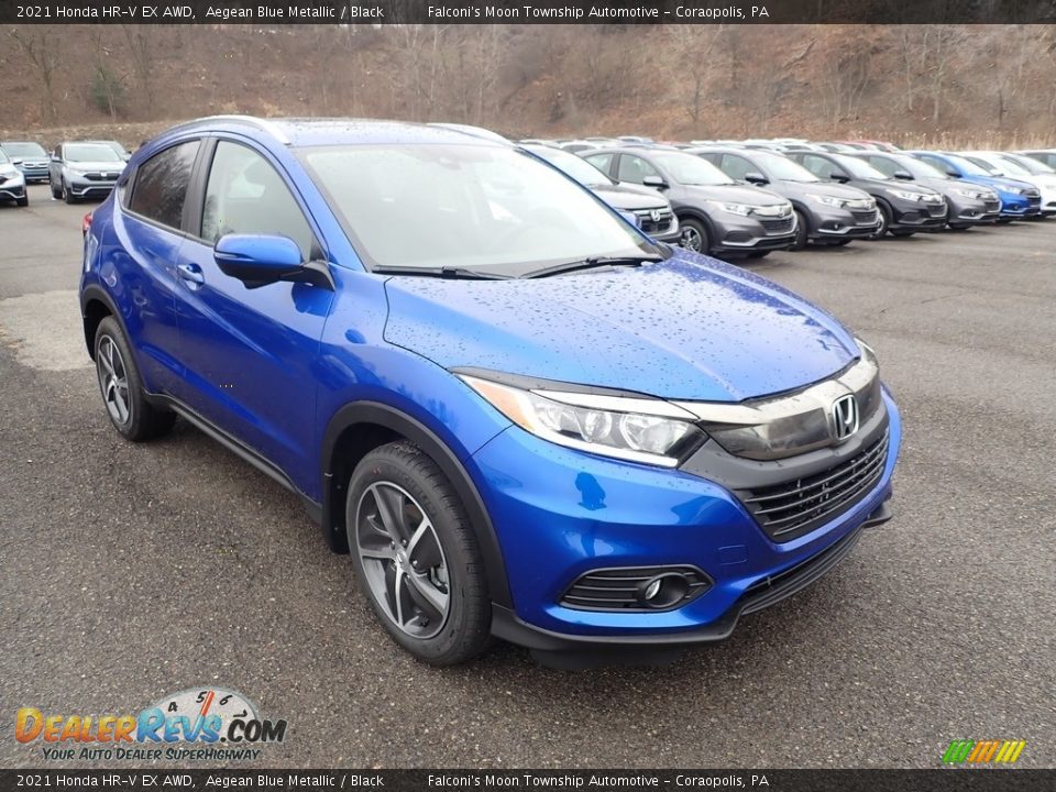 2021 Honda HR-V EX AWD Aegean Blue Metallic / Black Photo #6