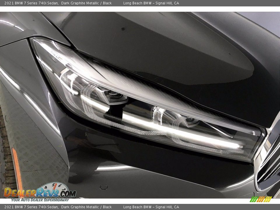 2021 BMW 7 Series 740i Sedan Dark Graphite Metallic / Black Photo #14