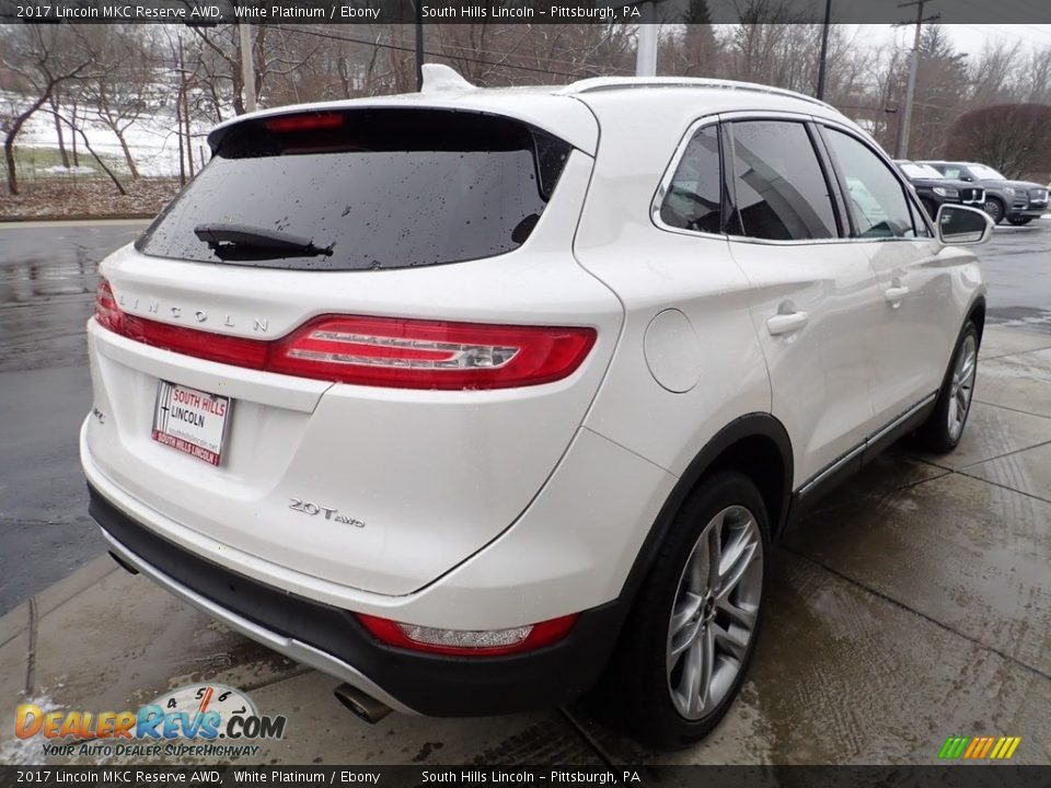 2017 Lincoln MKC Reserve AWD White Platinum / Ebony Photo #6