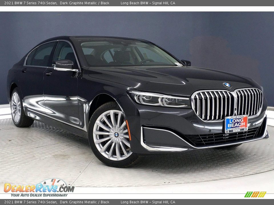 2021 BMW 7 Series 740i Sedan Dark Graphite Metallic / Black Photo #17