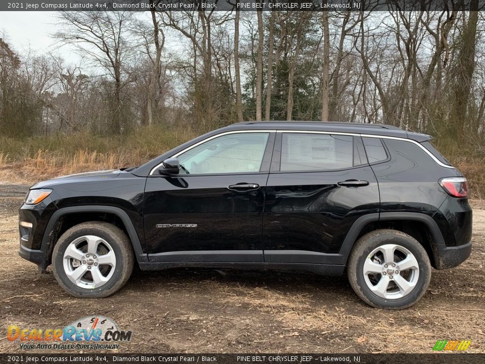 Diamond Black Crystal Pearl 2021 Jeep Compass Latitude 4x4 Photo #4