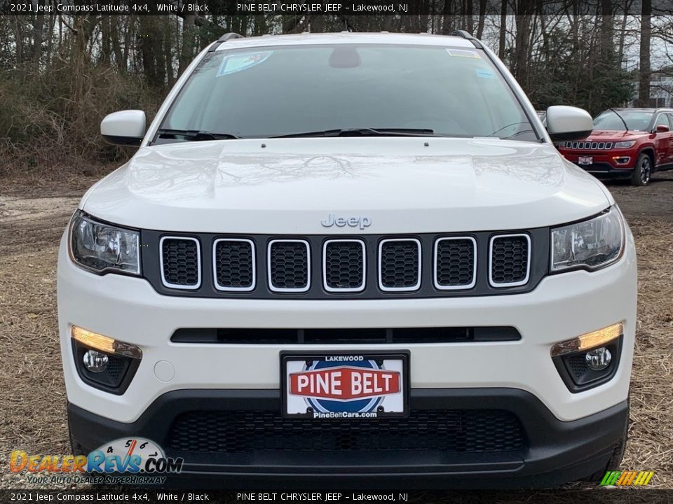 2021 Jeep Compass Latitude 4x4 White / Black Photo #3