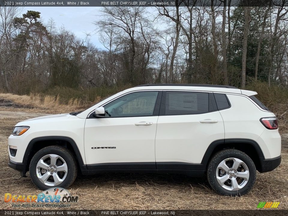 2021 Jeep Compass Latitude 4x4 White / Black Photo #4